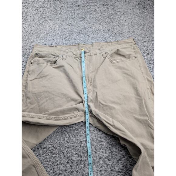 Levis Jeans Mens 40x32 Beige Distressed Medium Wash Denim 514 Straight Leg Pants - Picture 7 of 10